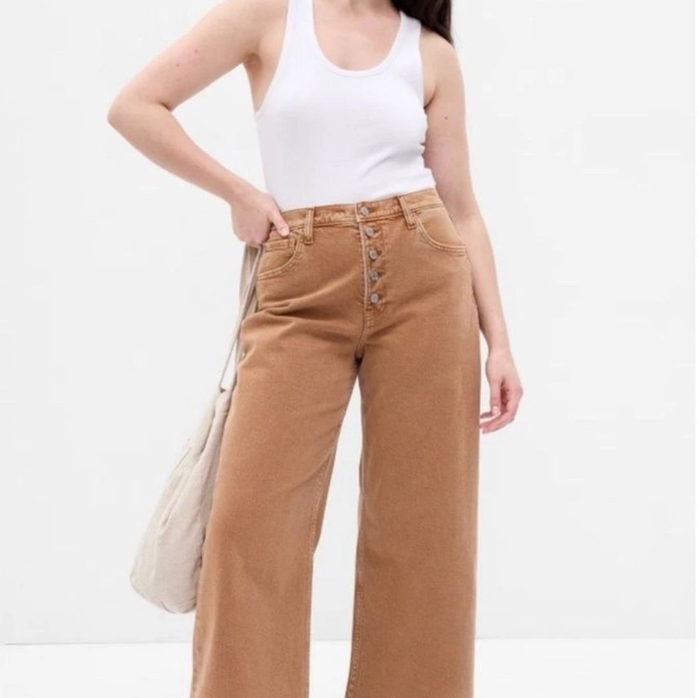 GAP High Stride Wide Leg Ankle Jeans 31 Tall / 12 Tall - Picture 4 of 7